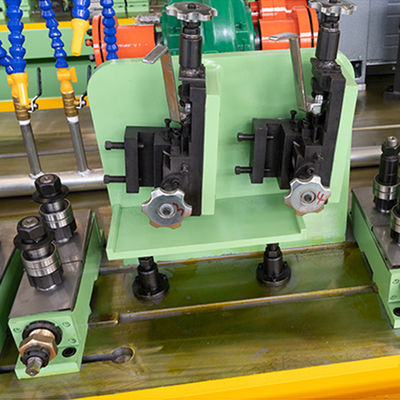 Cutting System Nanyang ERW Welded Iron Pipe Mill Production Line Carbon Steel Round Pipe to Square Pipe Making Machine