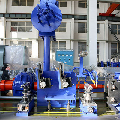 24m*3.1m*1.7m Nanyang Iron Tube Making Machine / Friction Saw Cutting System / Automatic Steel Pipe Welding Machine
